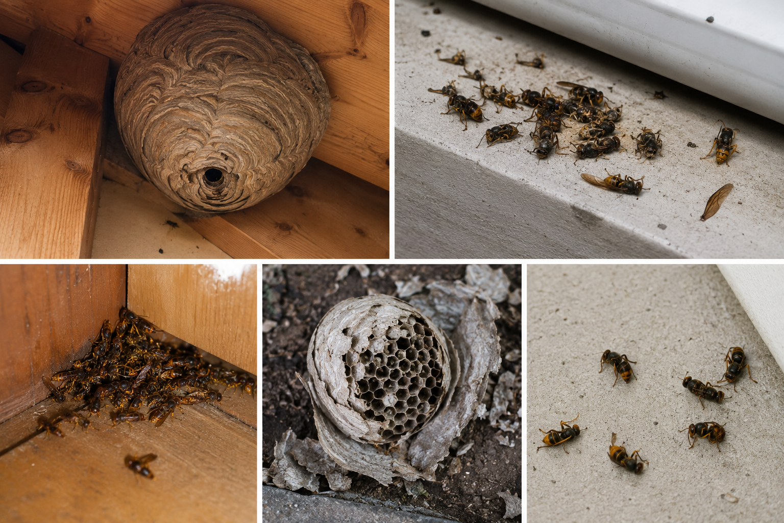 Signes d'infestation de frelons sur site