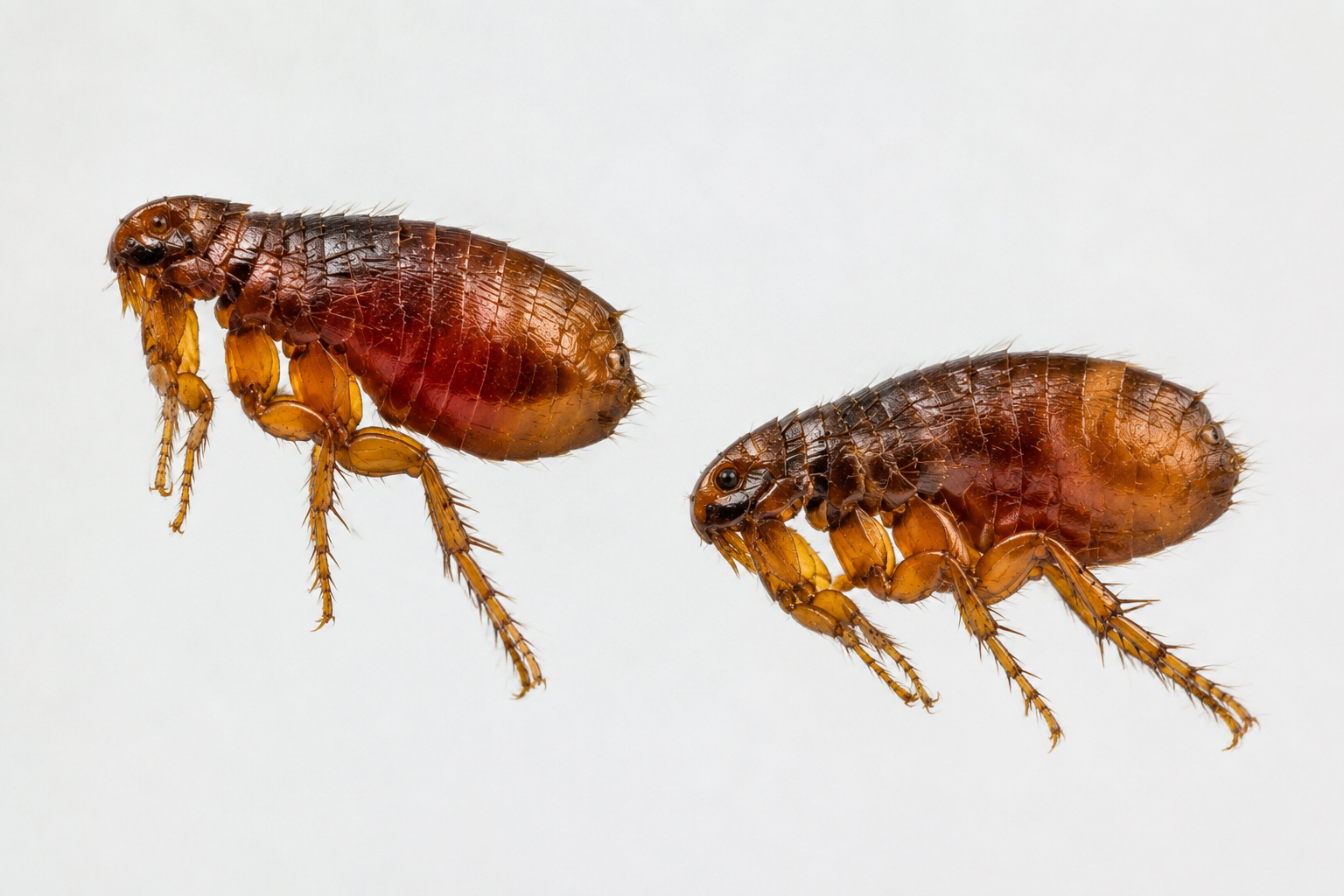 Puces adultes — vue macro