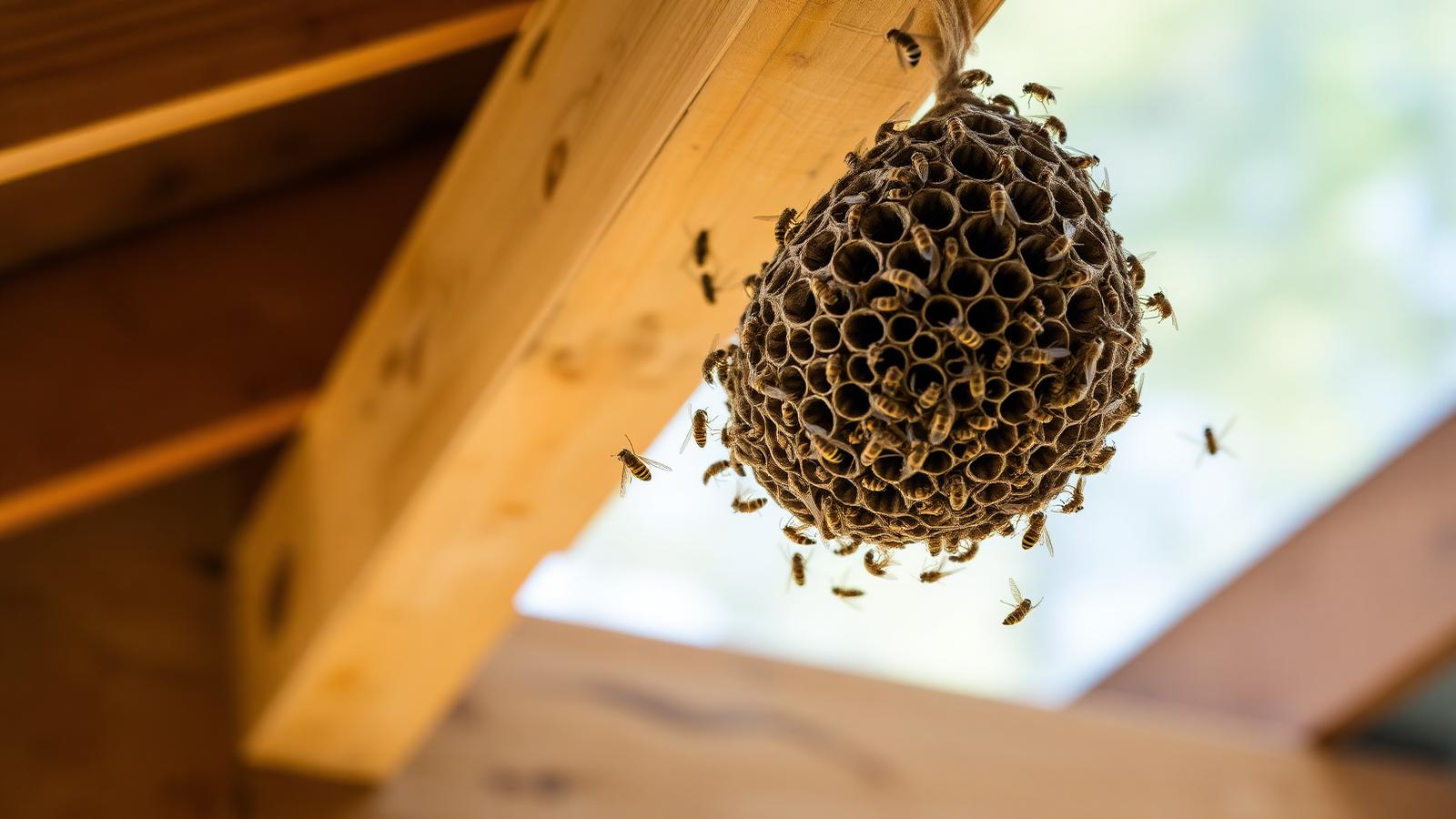 Nid de frelons asiatiques nécessitant une intervention professionnelle